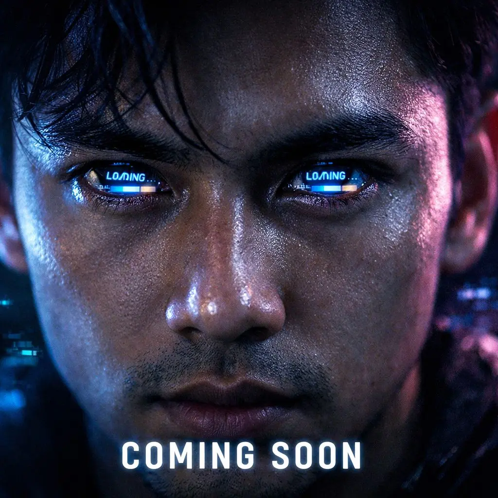 Poster *teaser* visual yang menampilkan ikon kecerdasan buatan dan gelombang video futuristik.